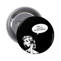 Hallo? Ist dieses die AUSSENWELT?! Retro Hausfrau Anstecknadelbutton