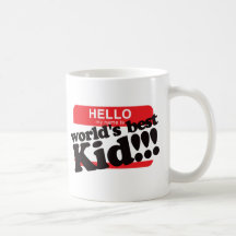 Hallo ist mein Name das beste Kind der Welt Tee Tasse