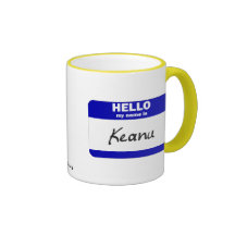 Hallo ist mein Name Keanu (blau) Teetassen