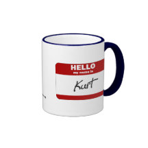 Hallo ist mein Name Kurt (rot) Kaffee Tassen