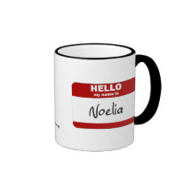 Hallo ist mein Name Noelia (rot) Tee Haferl