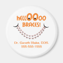 Hallo Klammer-orange orthodontisches förderndes Kühlschrankmagnet