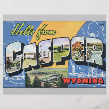 Hallo von Casper Wyoming, Vintag Flyer