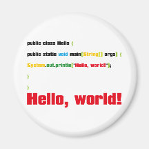 Hallo, Welt! Kühlschrankmagnet