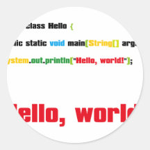 Hallo, Welt! Runde Sticker
