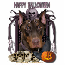 Halloween-Albtraum - Dobermann - felsig Fotofiguren