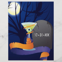 Halloween-Augapfel im Cocktail-Flyer