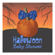Halloween-Babyparty lädt ein Einladungskarte