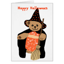 Halloween-Bär, glückliche Halloween-Karte