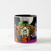 Halloween-Becher mit Hexe-Geist-Katzen-Welpen tassen