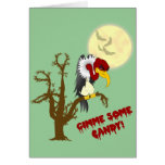 Halloween-Bussard-Gruß-Karte