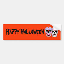 Halloween DOTD Komödie-Tragödie Schädel Autoaufkleber