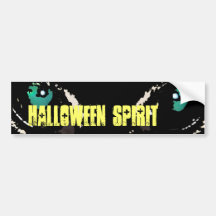 Halloween-Geist-grüne Augen-Autoaufkleber