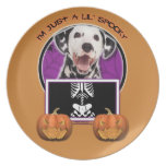 Halloween - gerade ein Lil gespenstisch - Dalmatin Flacher Teller