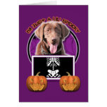 Halloween - gerade ein Lil gespenstisch - Labrador Grußkarten