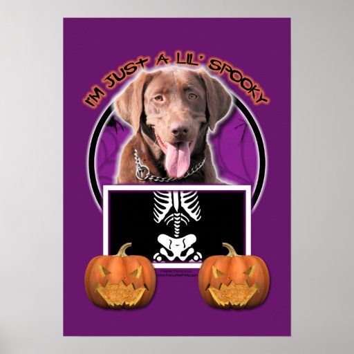 Halloween - gerade ein Lil gespenstisch - Labrador Plakate