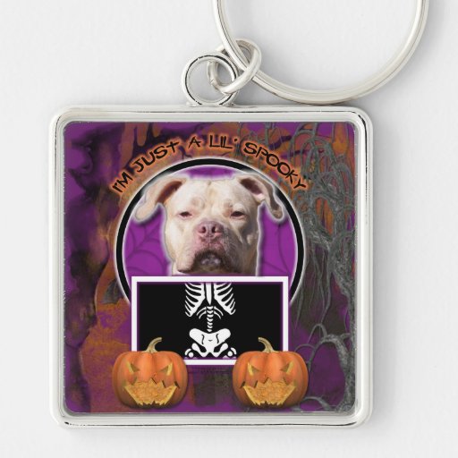 Halloween - gerade ein Lil gespenstisch - Pitbull  Schlüsselbänder