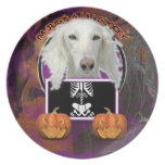 Halloween - gerade ein Lil gespenstisch - Saluki Party Teller