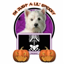 Halloween - gerade ein Lil gespenstisch - Westie Photoskulpturen