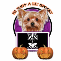 Halloween - gerade ein Lil gespenstisch - Yorkie Photoskulpturen