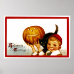 Hallowe'en Grüße Plakatdrucke