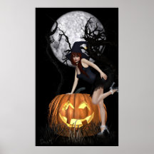 Halloween-Hexe Posterdrucke