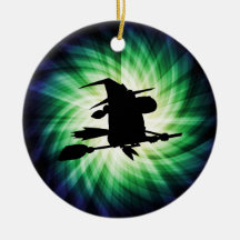Halloween-Hexe-Silhouette; Cool Weihnachtsbaum Ornamente