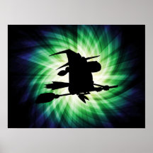 Halloween-Hexe-Silhouette; Cool Poster
