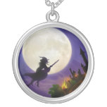 Halloween-Hexe-Vollmond Amulett