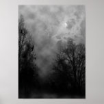 Halloween-Himmel mit Raben-Plakat