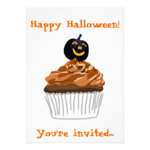 Halloween-kleiner Kuchen Individuelle Einladungskarten