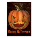 Halloween-Kürbis Grußkarte