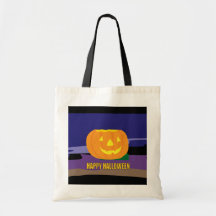 HALLOWEEN-KÜRBIS LEINENTASCHEN