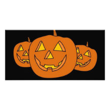 Halloween-Kürbis Photokartenvorlagen