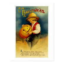 Halloween-Kürbis Postkarte