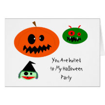 Halloween laden ein karten