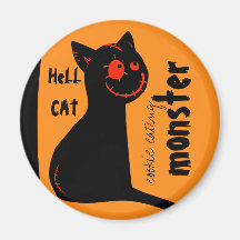 Halloween-Magnet schwarze Katze der Hölle Magnete