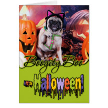 Halloween - Mops - Lilie Lou Karte