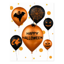 Halloween-Party-Ballone - Postkarte