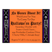 Halloween-Party-Einladung - AntiqueSkeleton Knoche