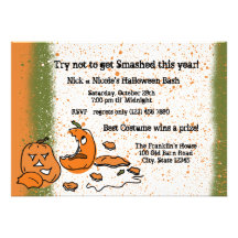 Halloween-Party-Kürbise Individuelle Einladungskarte
