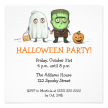Halloween-Party-Trick oder Treater Einladungen