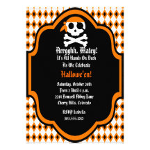 Halloween-Piraten-Party Einladung