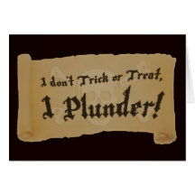 Halloween-Piraten-Plünderung Karten