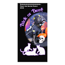 Halloween - Pitbull - Marley Personalisierte Photo Karte