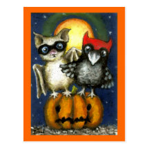 Halloween-Postkarte