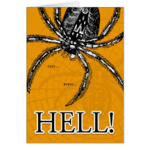Halloween - riesige Spinne Grußkarte