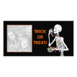 Halloween-Skelett-Leckereien Fotokartenvorlagen