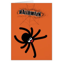 Halloween-Spinne Grußkarte