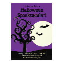 Halloween Spooktacular- lila Individuelle Einladung